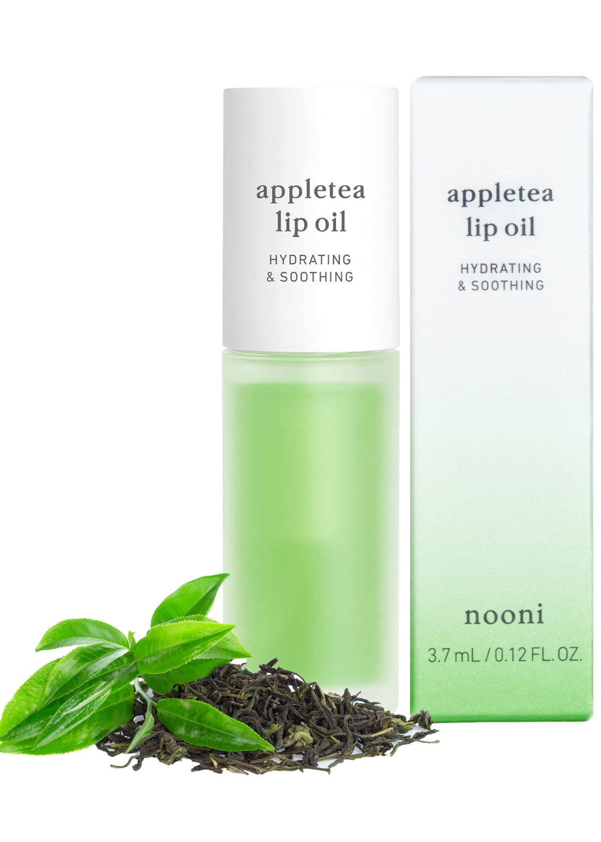 Nooni Korean Lip Oil - Appletea, Moisturizing Lip Stain With Apple Seed Oil & Green Tea Extract, 0