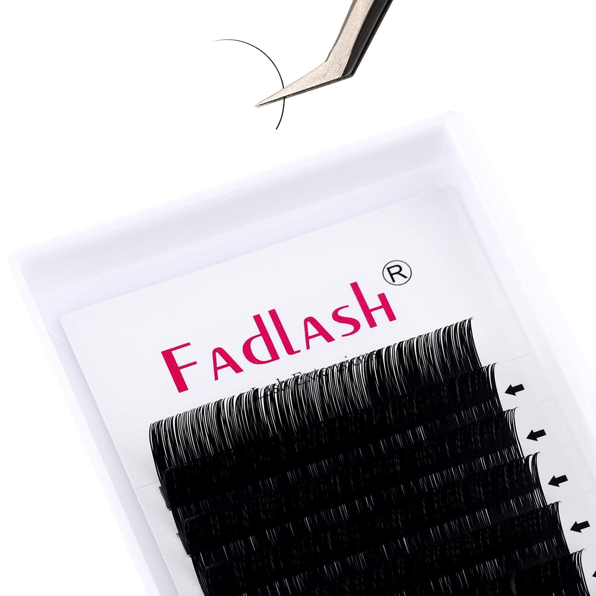 FADLASH Classic Eyelash Extensions - Matte Dark Black, 0.15-C, 15mm Individual Lash Supplies