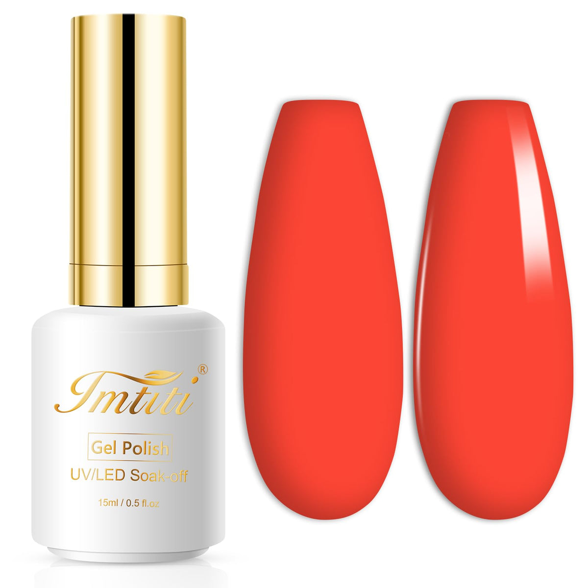 Imtiti Pumpkin Orange Gel Nail Polish, 15Ml Soak Off Manicure For Diy Nail Art & Gifts