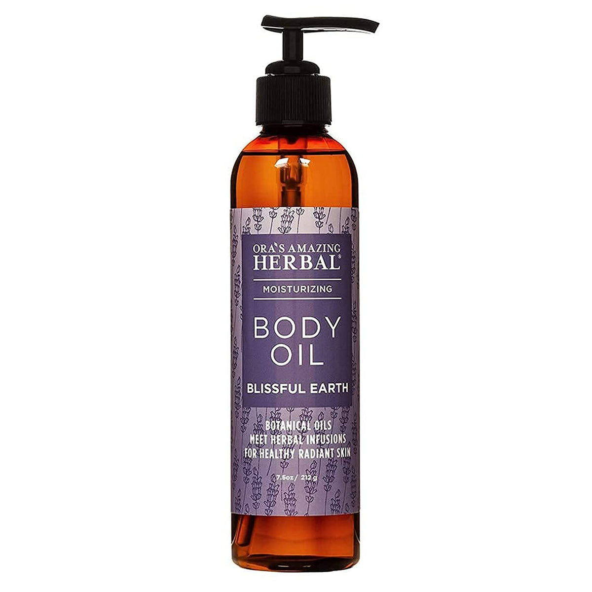 Ora's Amazing Herbal Lavender Body Oil for Dry Skin, 7.5 oz Relaxing Massage Oil