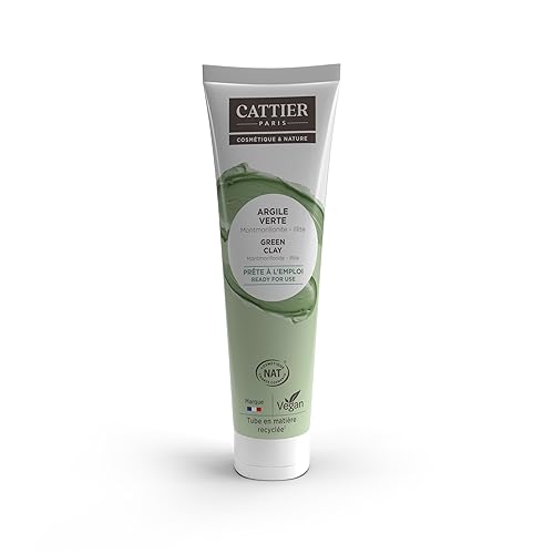 Cattier Paris Green Clay Mask - All Natural Ingredients, 400G For Radiant Skin