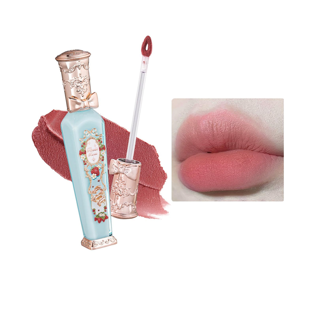 Flower Knows Matte Lip Cream - S02 Peachy Milk, Waterproof, Long Lasting, 0.12 Fl Oz