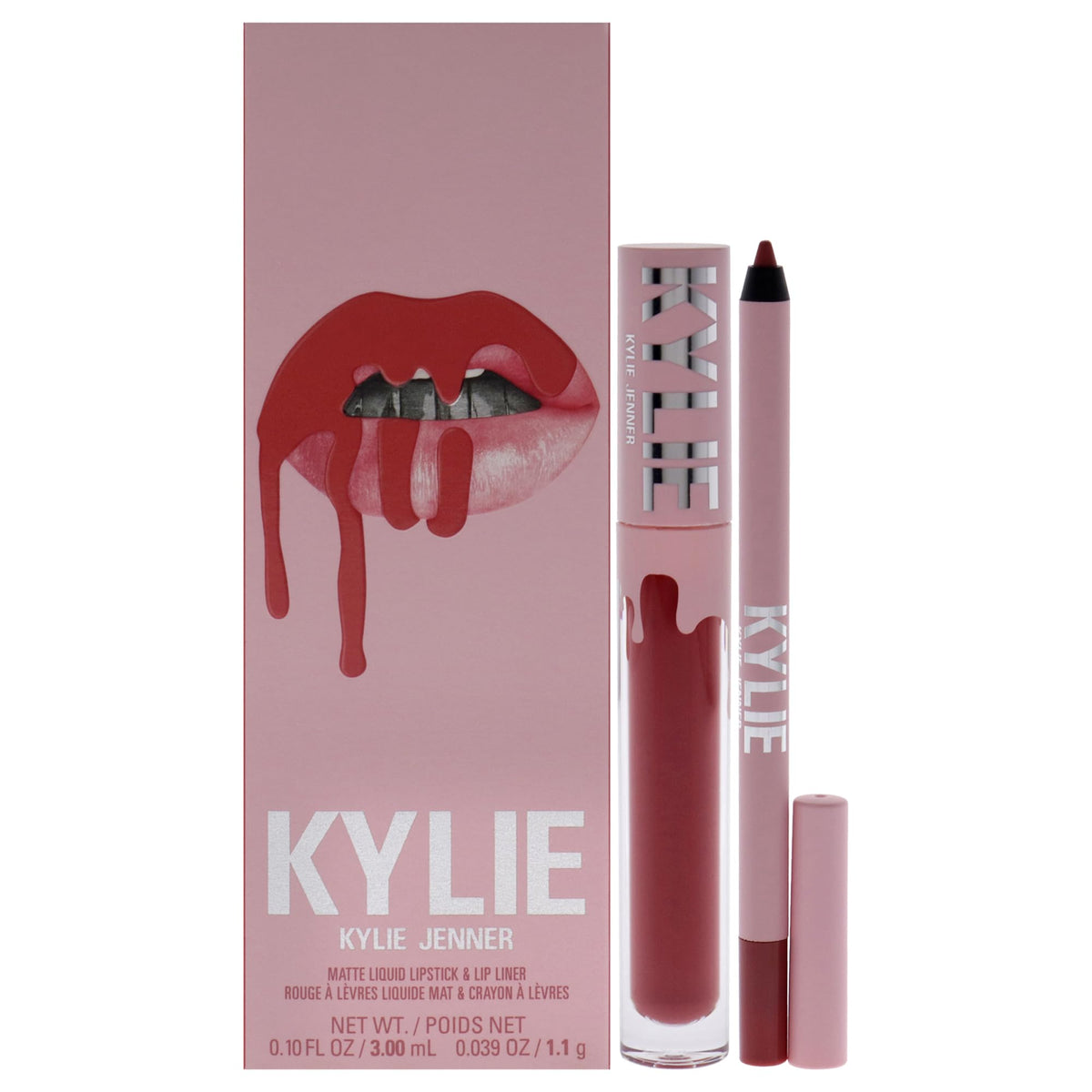 Kylie Cosmetics 500 Kristen Matte Lip Kit - 2 Pc Liquid Lipstick & Lip Liner In Cranberry