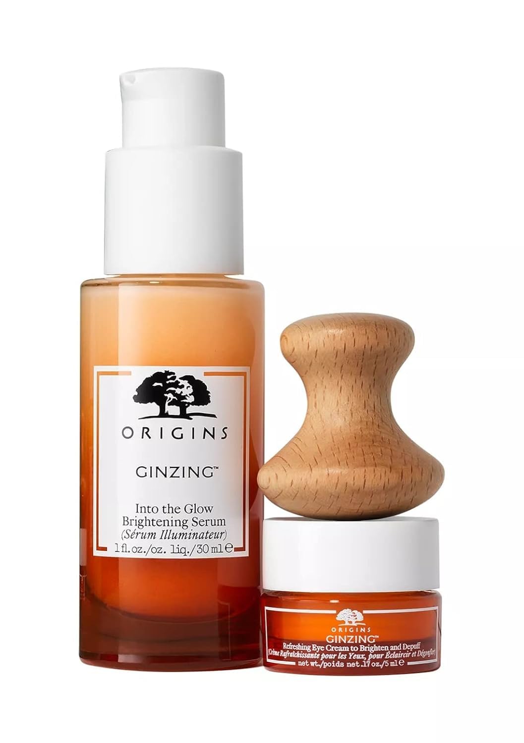 Origins Rise & Radiate Ginzing Serum & Eye Cream Set For Radiant Skin