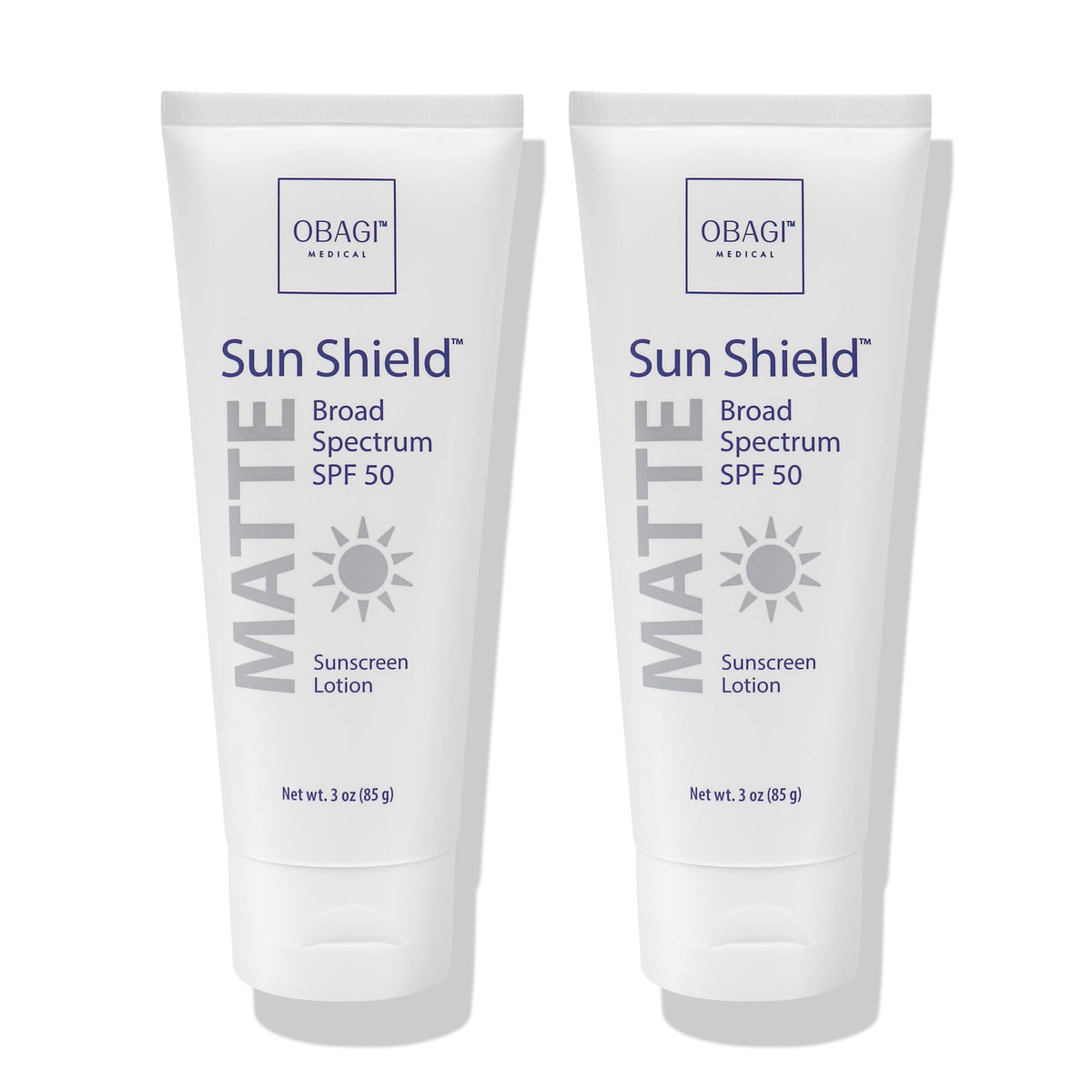 Obagi Sun Shield Matte Sunscreen Spf 50 - Non-Comedogenic, Broad Spectrum, 2 Pack (3 Oz)