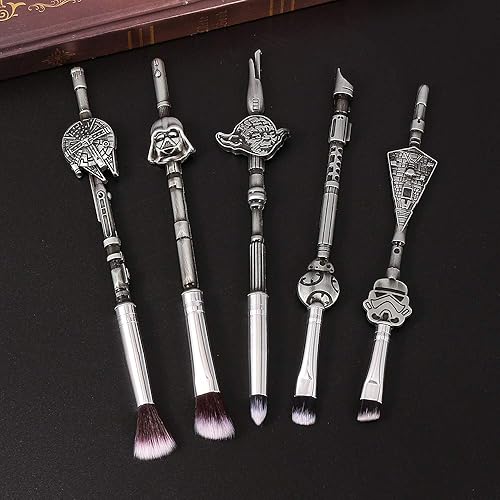 rongji jewelry 5Pcs Star Professional Makeup Brushes Set for Foundation, Blush, and Eye Shadows