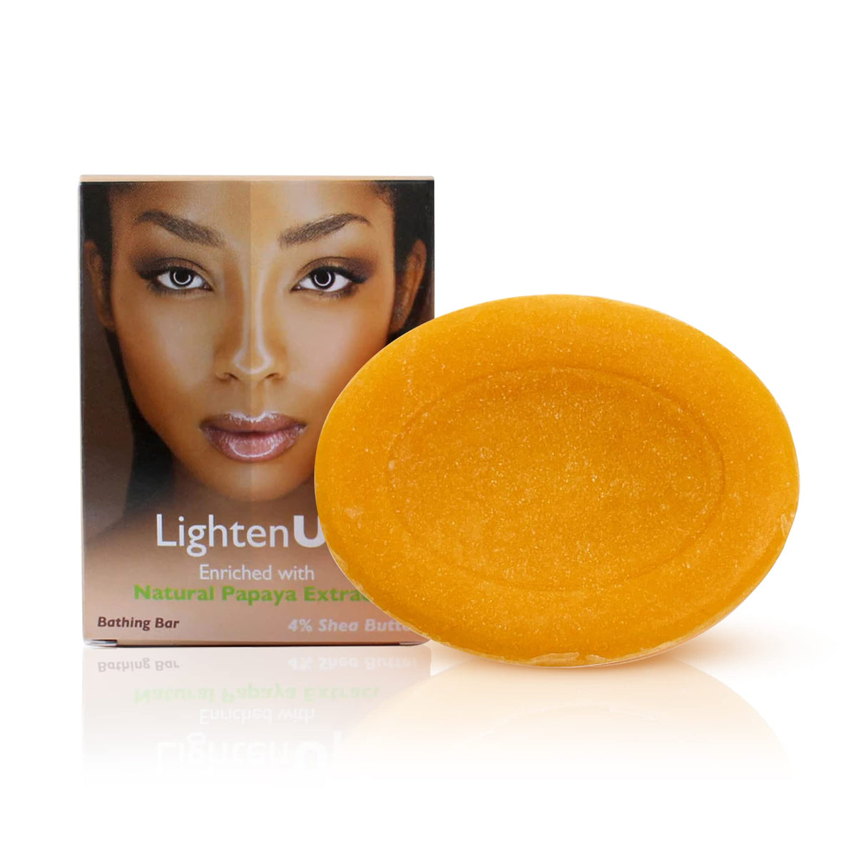 Omic Lighten-Up Papaya Soap - Exfoliating & Moisturizing 100G With Papaya Extract & Shea Butter