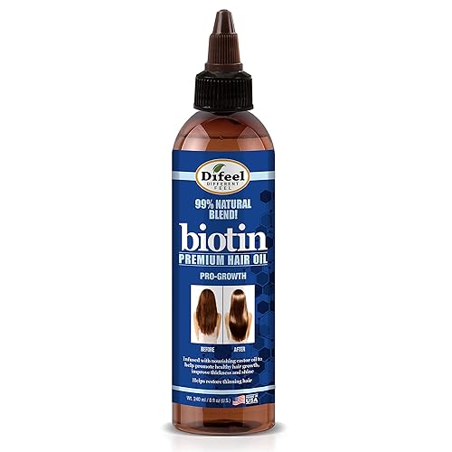 Difeel Biotin Progrowth Hair Oil - 8 Oz, Nourishing Formula For Stronger Hair Growth