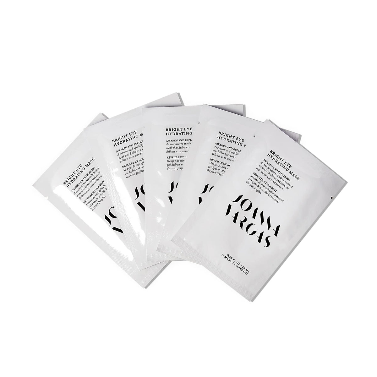 Joanna Vargas Bright Eye Hydrating Mask - Ultra-Luxe Bamboo Sheet Masks For Dark Circles, 5 Sheets