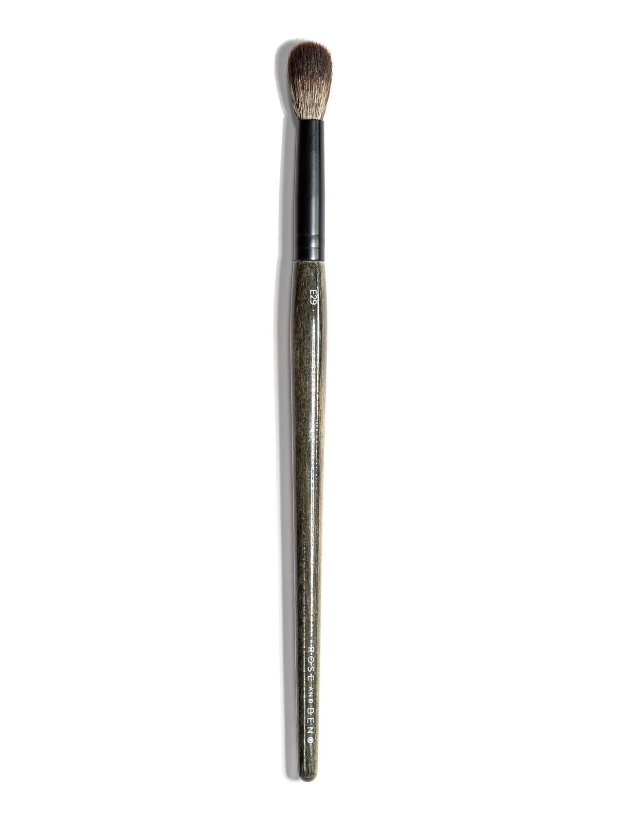 Rose And Ben Beauty E29 Blending Crease Brush - Tapered Dome, Cruelty-Free, Matte Black