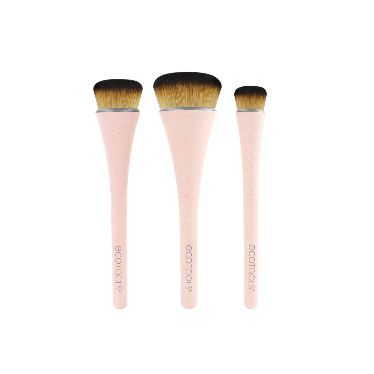 Ecotools 360 Ultimate Blend Makeup Brush Kit - Vegan, Cruelty-Free, 3-Piece Set For Full Coverage