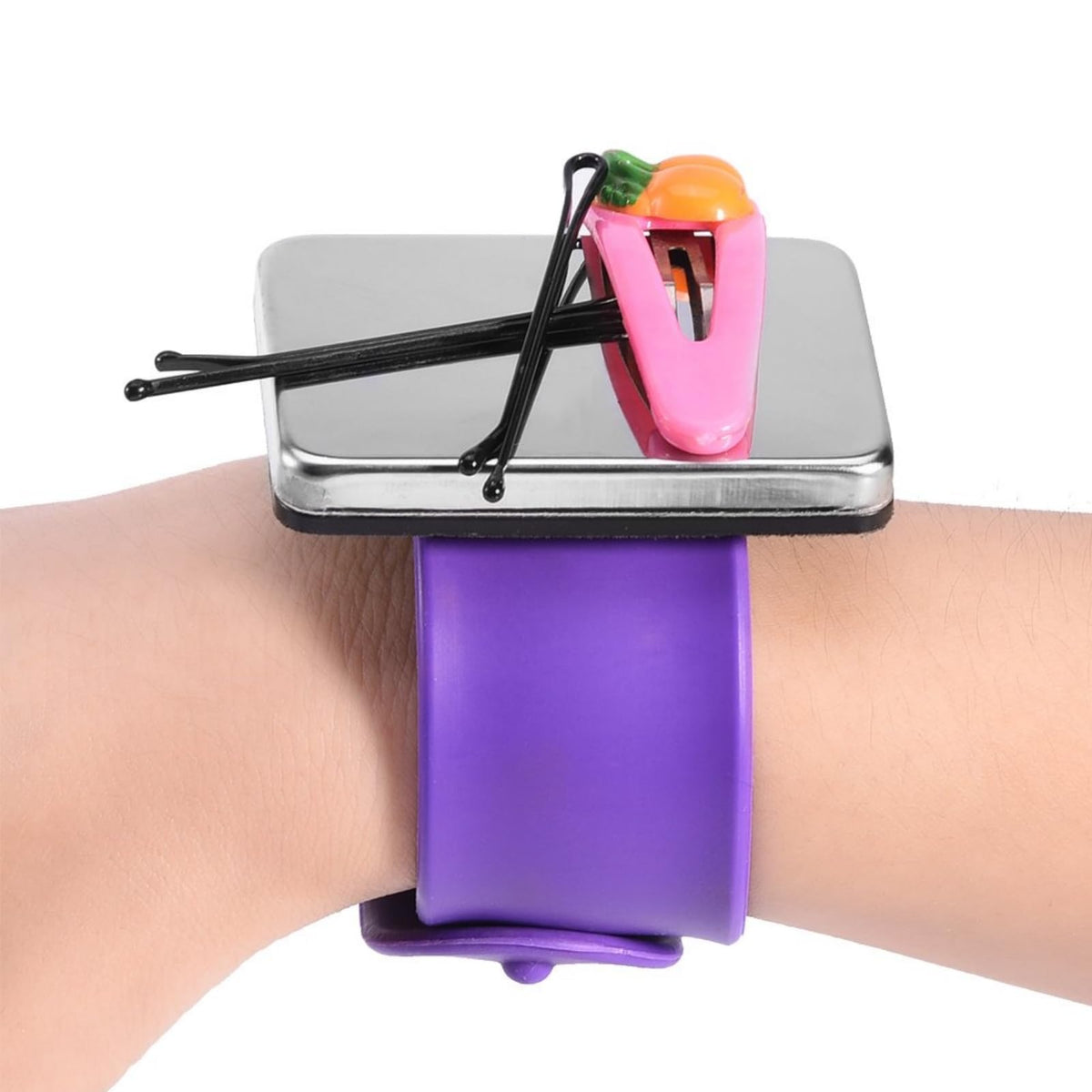 Filfeel Purple Magnetic Wrist Band - Hairpin Grip Holder & Hair Clip Collector, 1 Count