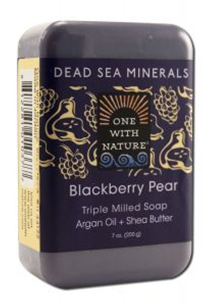 One With Nature Blackberry Pear Dead Sea Mineral Soap - 7 Ounce Bar