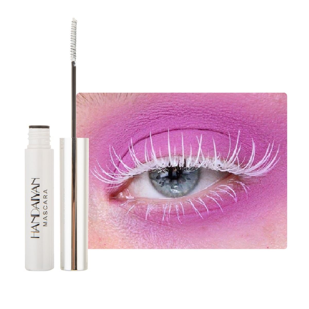 Nvyue Waterproof White Mascara - Fast Dry, Curling & Lengthening Eye Makeup, 0.18 Fl Oz