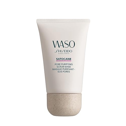 Shiseido Waso Satocane Pore Purifying Scrub Mask - Exfoliates, Minimizes Pores, Vegan,