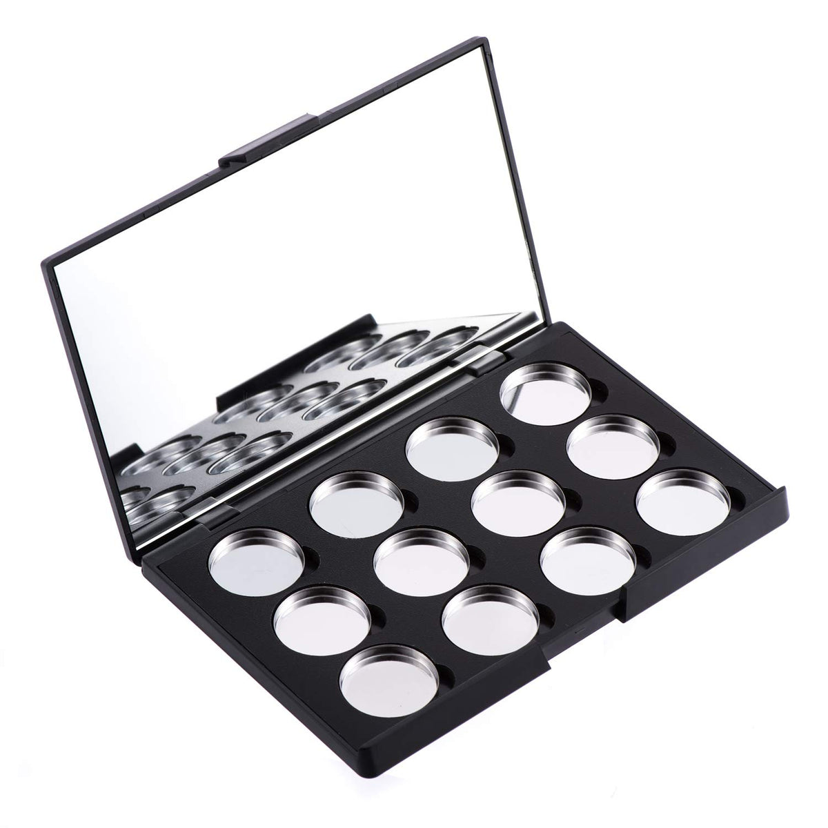 Allwon Magnetic Eyeshadow Palette With Mirror & 12 Metal Pans - 5.9X3.9 Inch