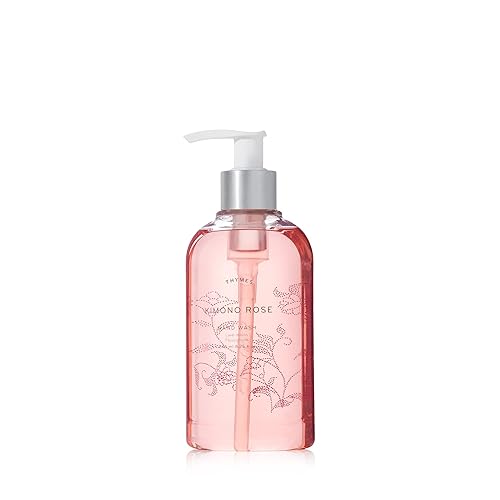 Thymes Kimono Rose Hand Wash Soap - Moisturizing Glycerin Cleanser, 8.25 Fl Oz