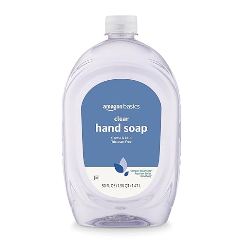 Amazon Basics Gentle & Mild Hand Soap Refill, Triclosan-Free, 50 Fl Oz, Pale Purple