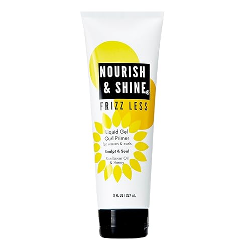 Nourish & Shine Frizz Less Liquid Gel Primer - 8 Fl Oz, Anti-Frizz Hair Styling Gel