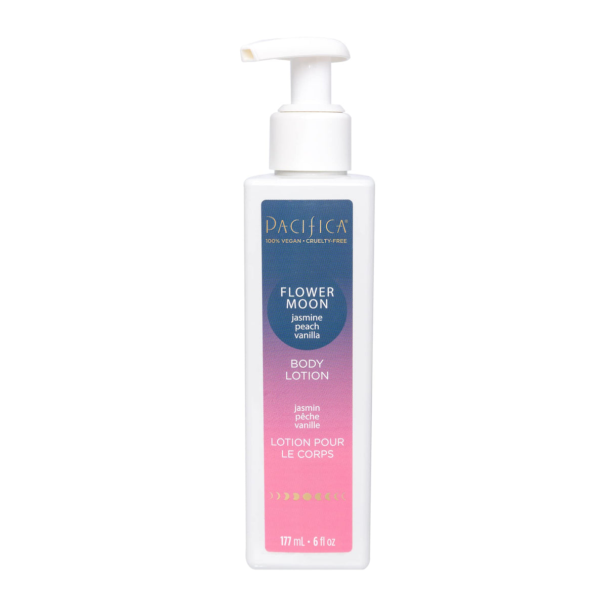 Pacifica Body Lotion - Flower Moon, Jasmine Peach Vanilla, Vegan & Cruelty-Free, 5 Oz