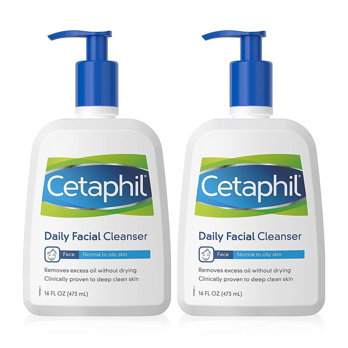 Cetaphil Daily Facial Cleanser For Oily Sensitive Skin, 16Oz (Pack Of 2) - Gentle Foaming Wash