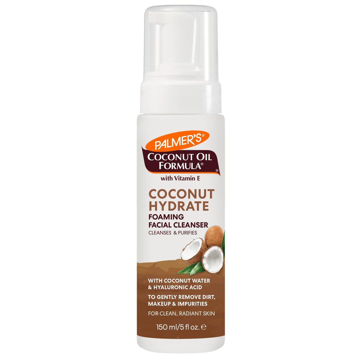 Palmer'S Coconut Oil Formula Foaming Facial Cleanser, 5 Fl Oz, Hydrating With Coconut Water & Vitamin E