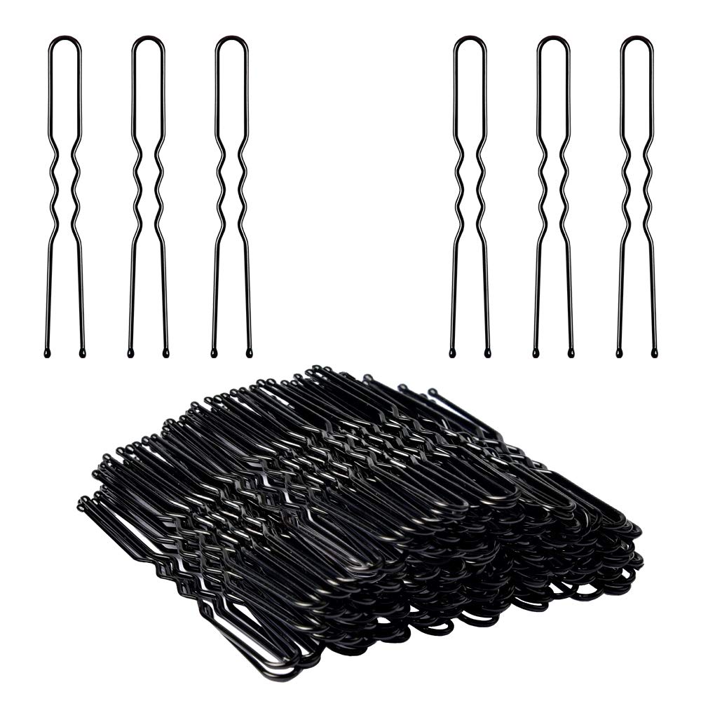 Ikoco U Shaped Hair Pins, 2.4 Inch Metal Bun Pins For Women - Pack Of 80 With Storage Box