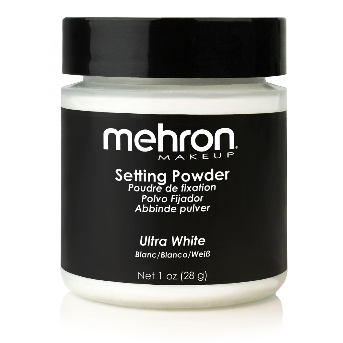 Mehron Makeup Setting Powder - Ultra White Loose Powder For Halloween, 1 Oz (28 G)