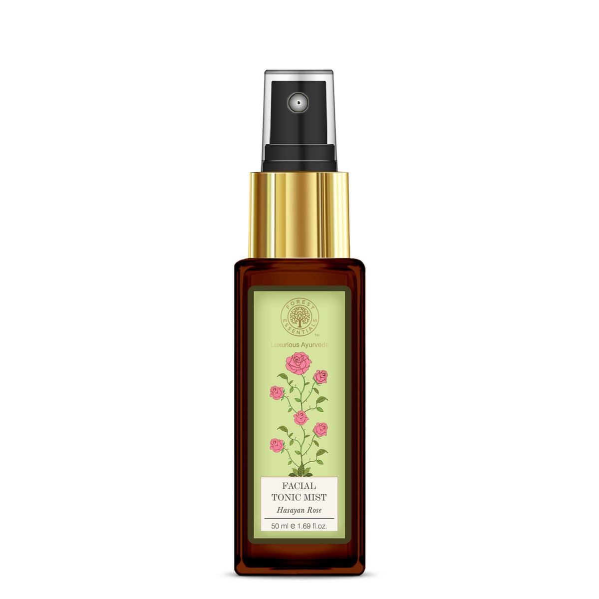 Forest Essentials Rosewater Facial Tonic Mist, 50Ml - Hydrating & Refreshing Skin Care