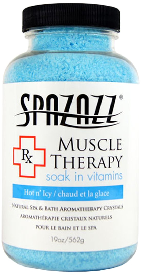 Spazazz Rx Muscle Therapy Bath Salt Crystals 19Oz - Hot 'N Icy With Magnesium & Arnica