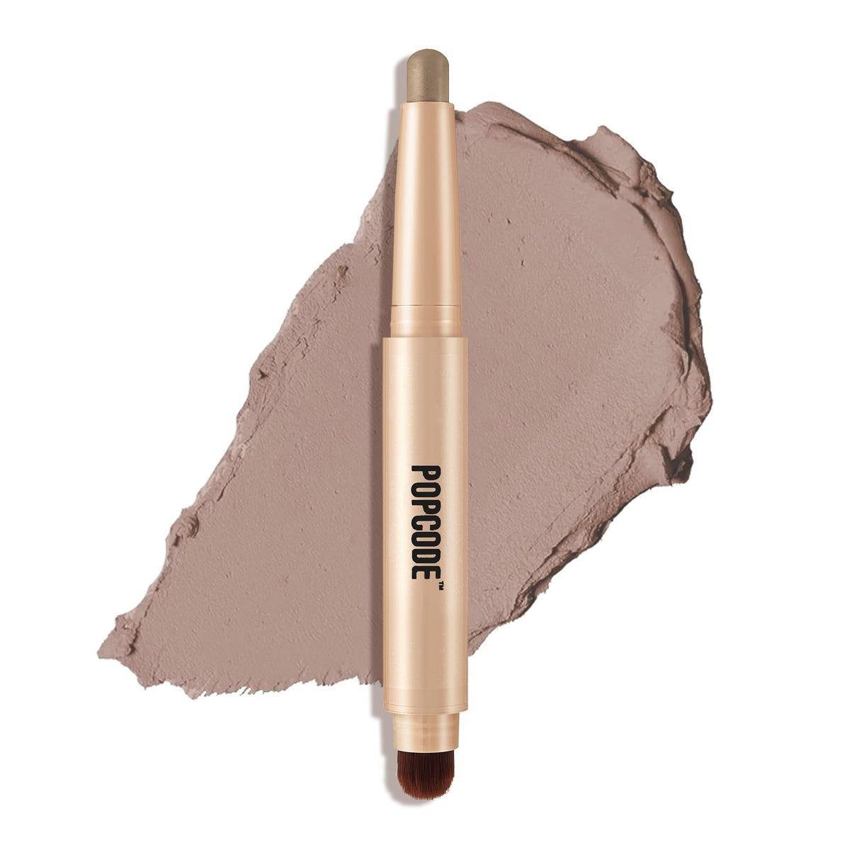 Popcode Cream To Powder Waterproof Eyeshadow Stick, Longwear Smudge-Proof, 003 Grey Brown Matte