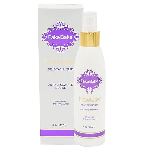 Fake Bake Flawless Self-Tanning Liquid, Streak-Free, 6 Oz, Black Coconut Scent, All Skin Tones