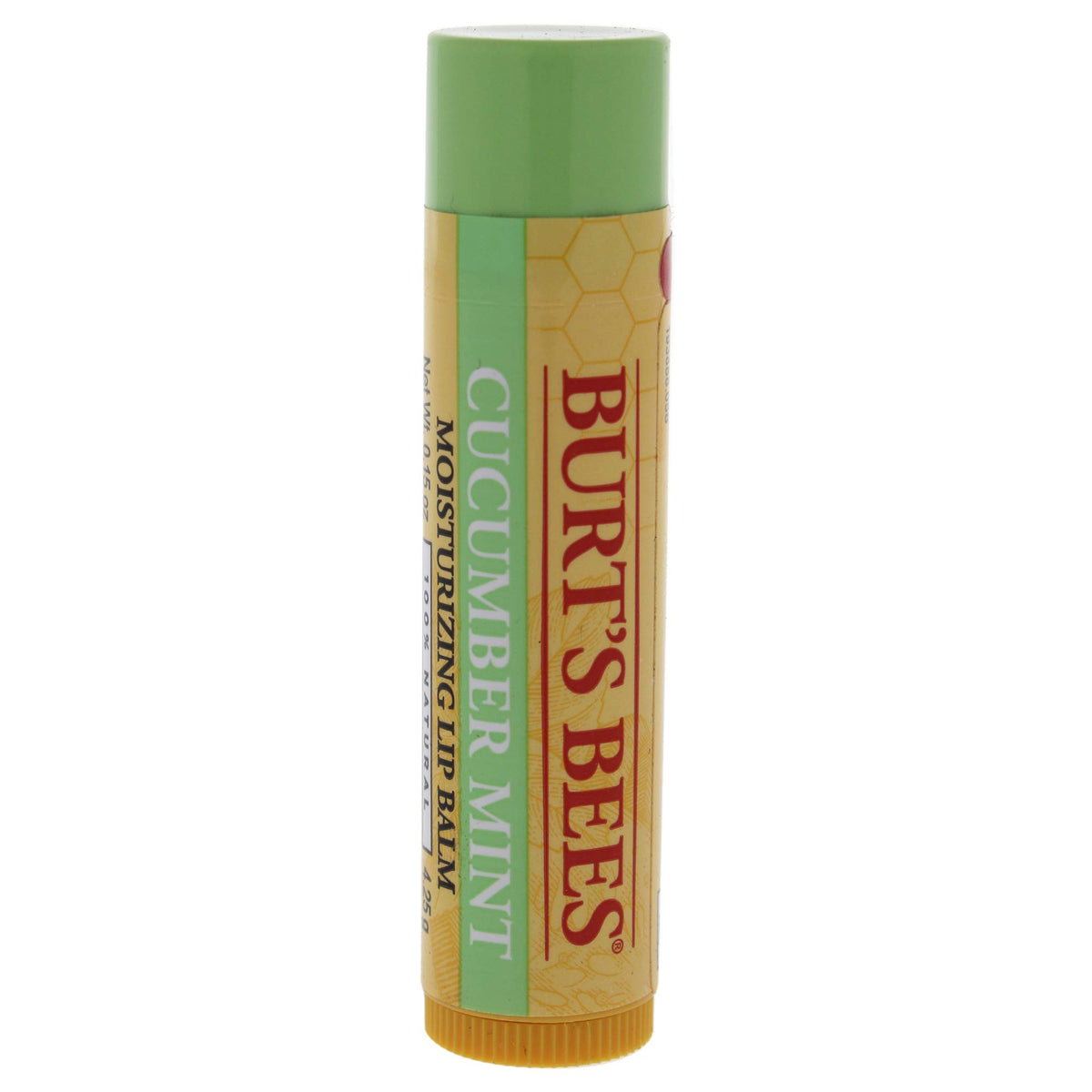 Burt's Bees Cucumber Mint Lip Balm for Women, Orange, 0.15 Oz - Moisturizing & Refreshing