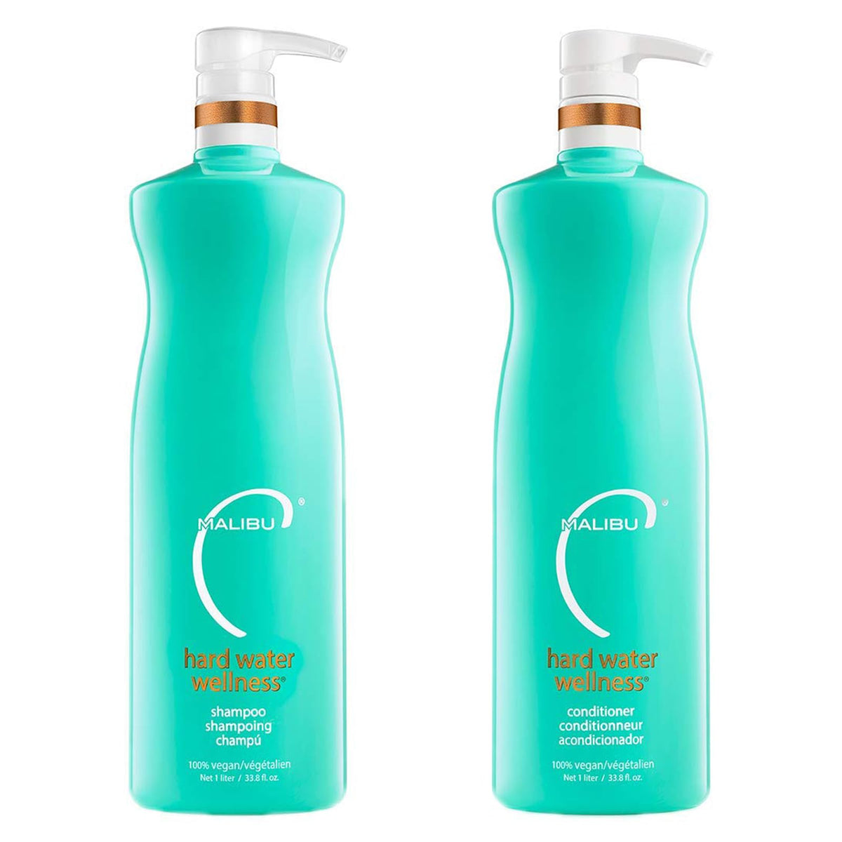 Malibu C Hard Water Wellness Shampoo & Conditioner Duo - Hydrating For Shine & Manageability 33.8Oz