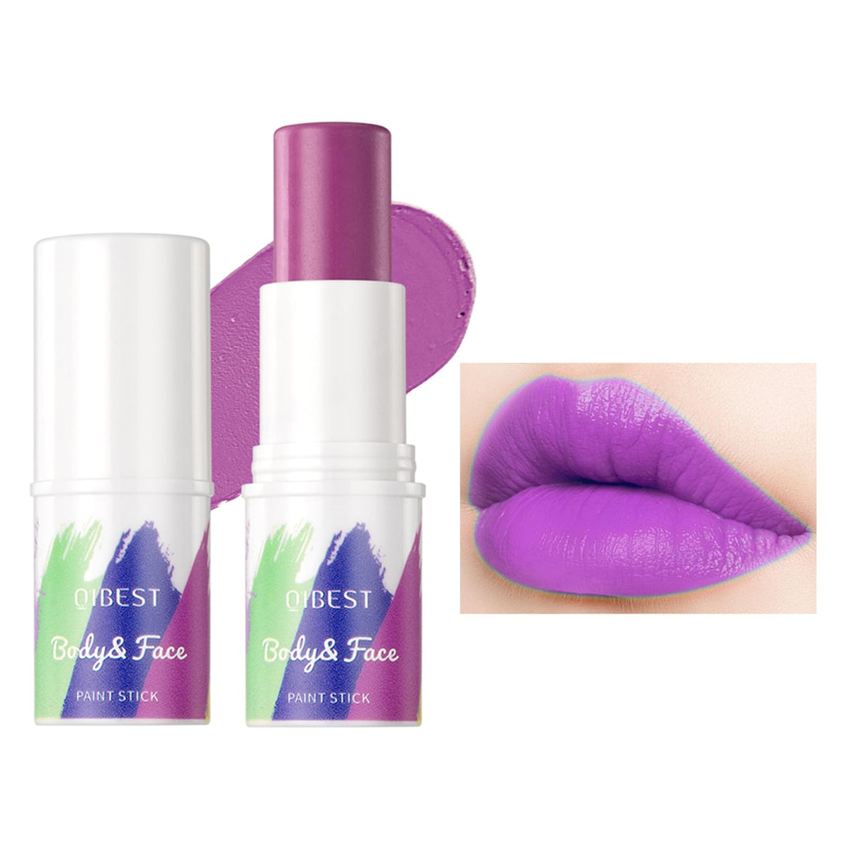 Dlzzrs Purple Matte Lipstick - 24Hr Waterproof, High Pigment, Smudge-Proof, Multi-Use Makeup