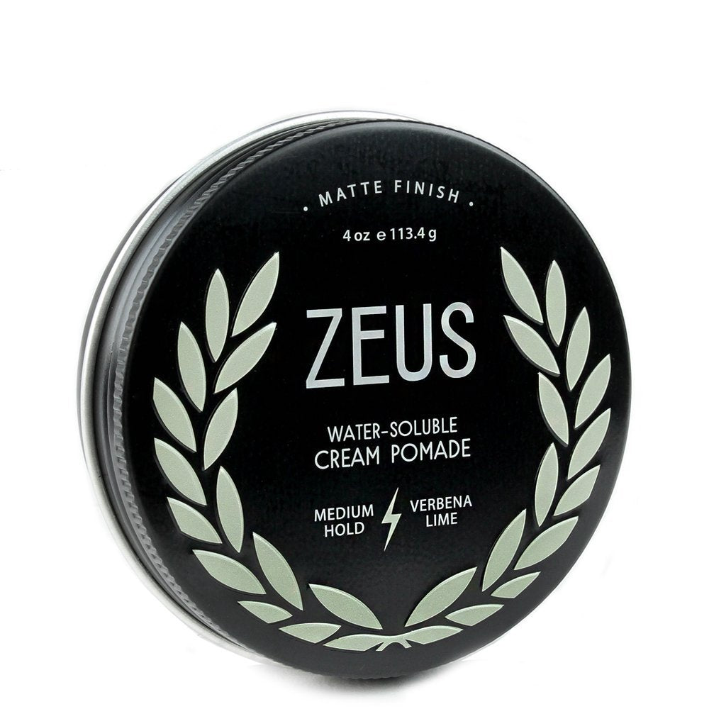 Zeus Texture Cream Pomade For Men - Medium Hold, Natural Shine, 4 Oz, Water Soluble