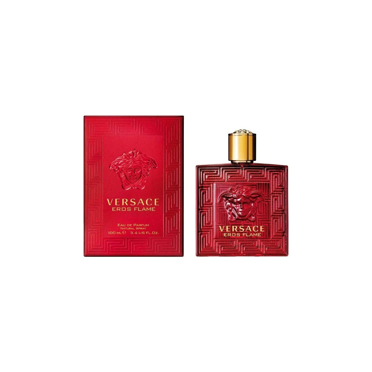 Versace Eros Flame Eau De Parfum Spray 3.4 Oz For Men - Red Fragrance