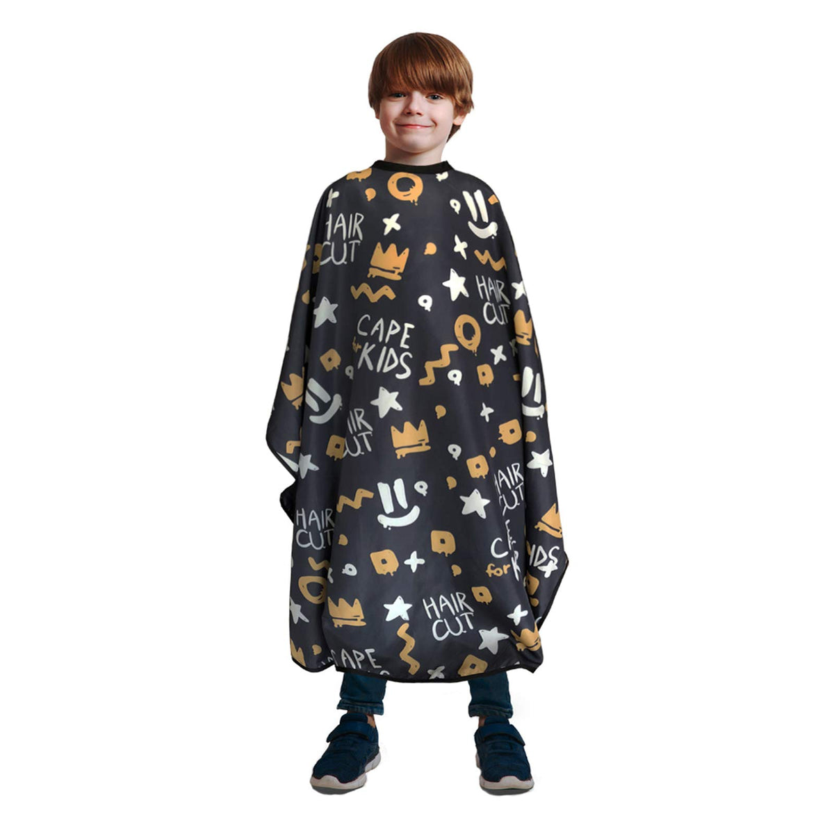 Pelocapa Kids Barber Cape - Waterproof, Lightweight, Machine Washable, 39&quot;X47&quot;, Crown Pattern