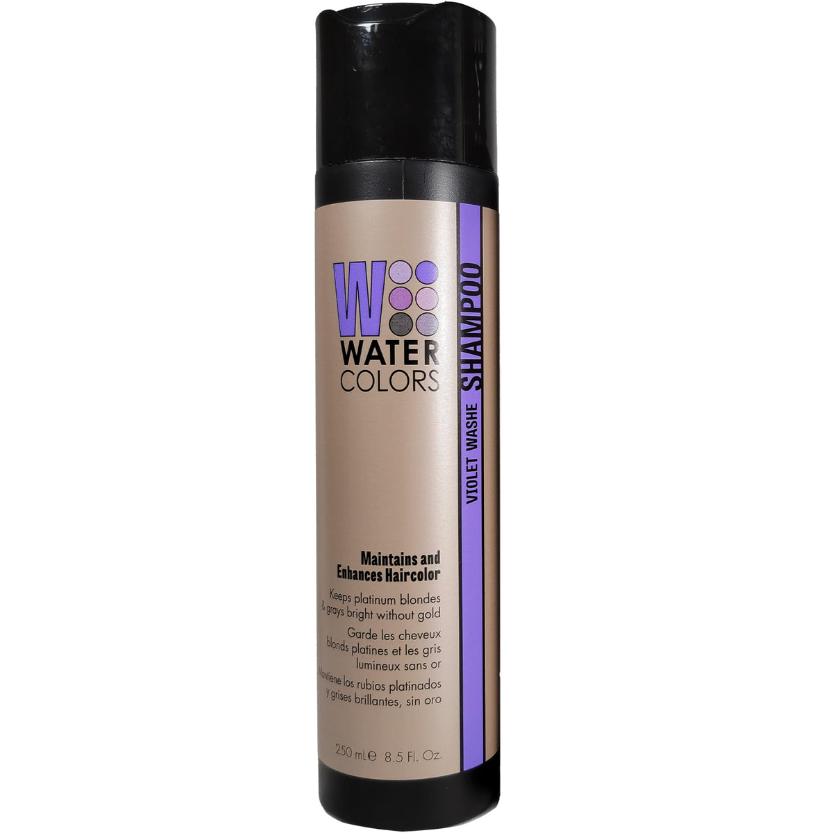 Watercolors Violet Washe Semi-Permanent Color Depositing Shampoo, Sulfate & Paraben Free, 8 Fl Oz