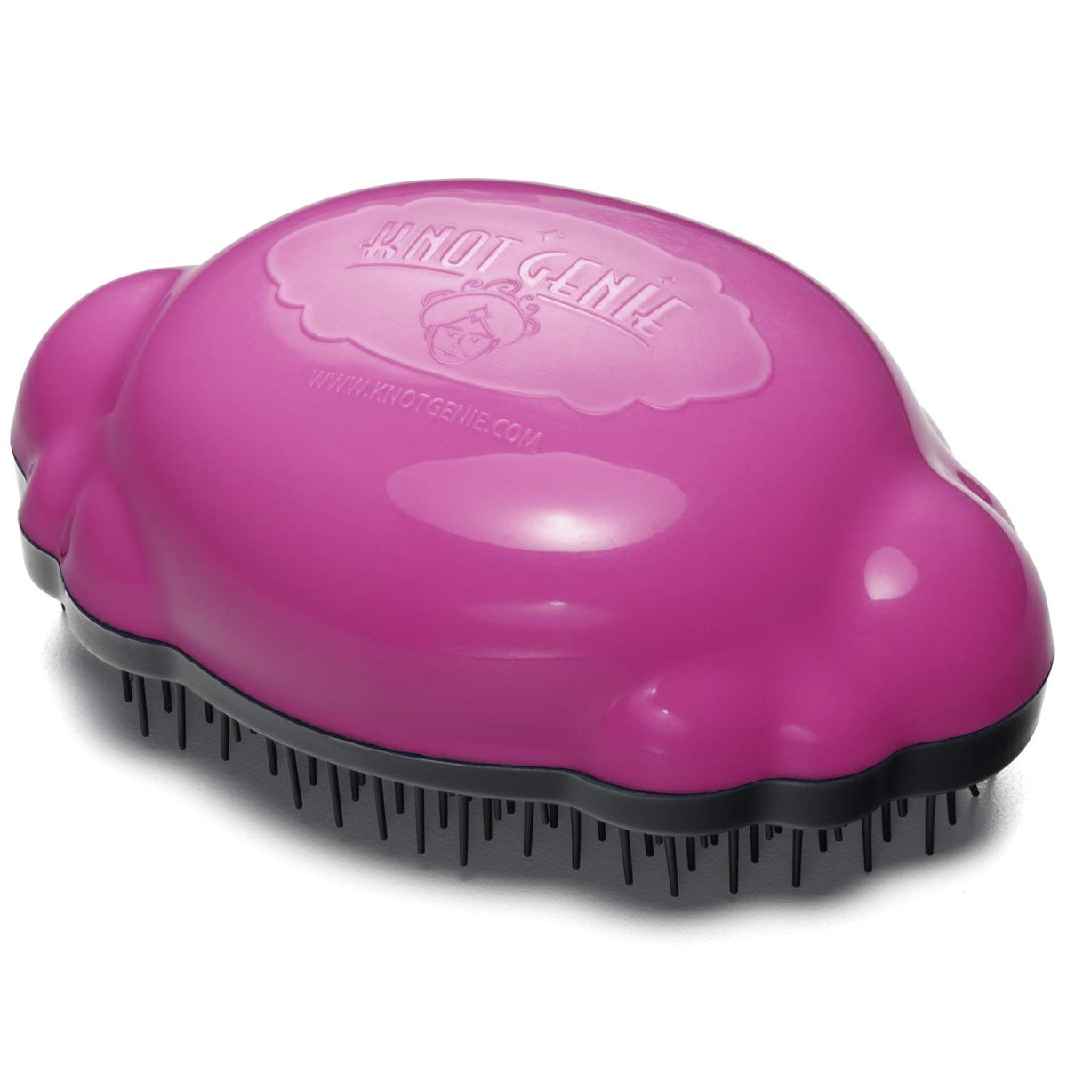 Knot Genie Fairy Pink Detangling Hair Brush For Kids - Curly Hair, Pain Free Tangle Remover