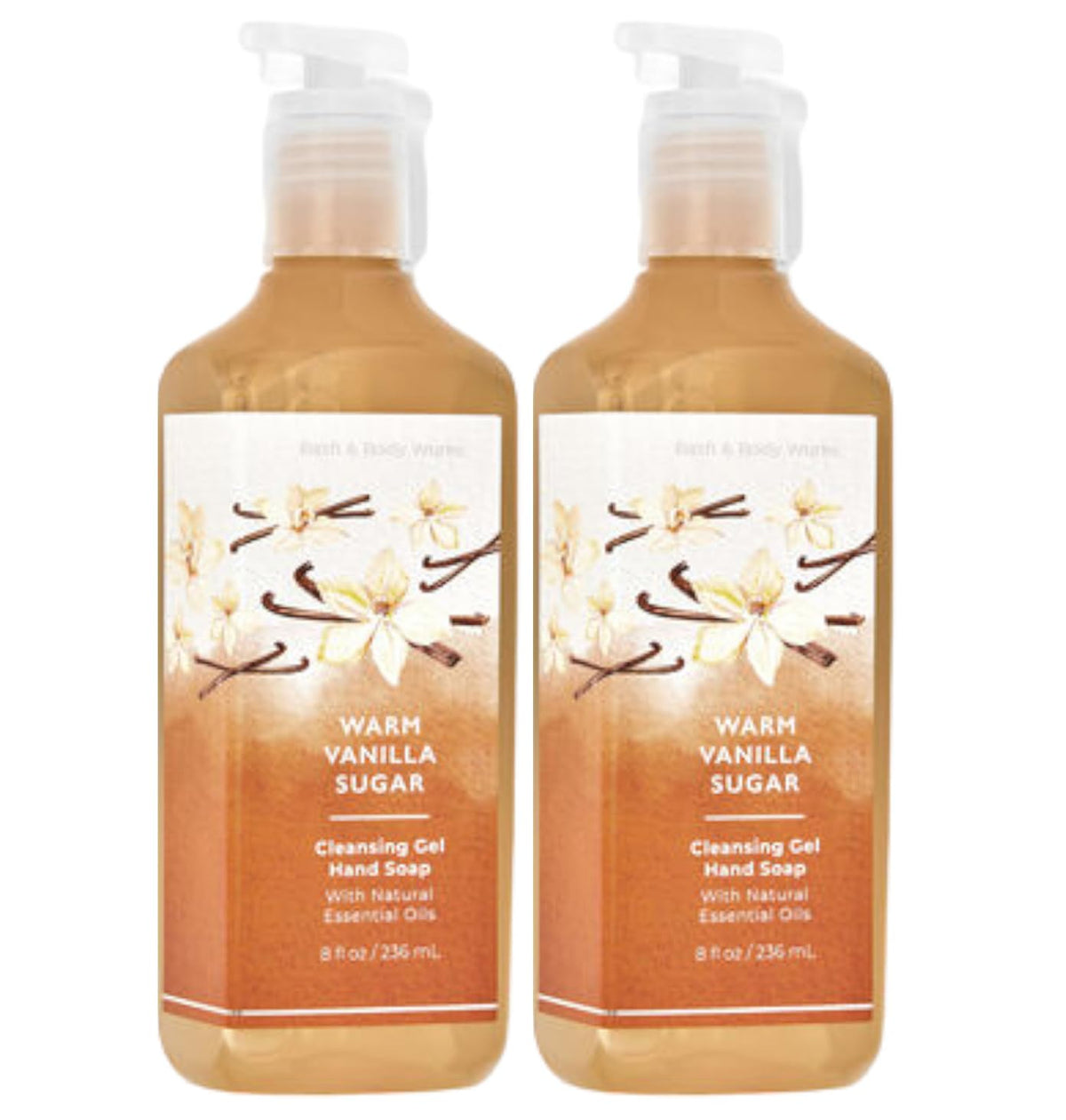 Bath & Body Works 8 Oz Cleansing Gel Hand Soap 2-Pack - Warm Vanilla Sugar