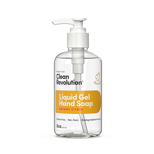 Clean Revolution Liquid Gel Hand Soap, Essential Oils, Quick Lather, Citrus, 8 Fl Oz