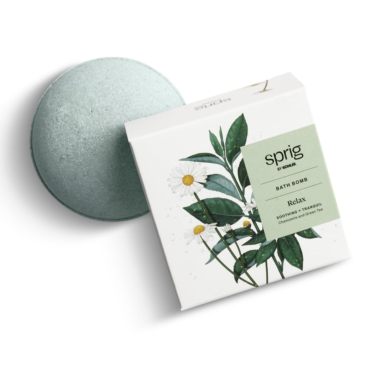 Kohler Sprig Chamomile + Green Tea Bath Bomb - Hypoallergenic, Natural Ingredients, 1 Count