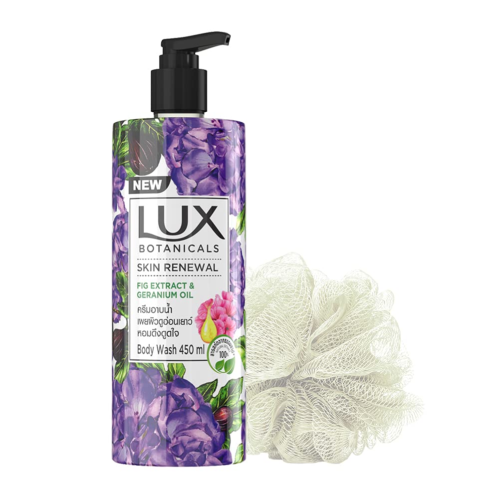 Lux Botanicals Skin Renewal Shower Gel, Natural Extracts, Paraben-Free, 450 Ml