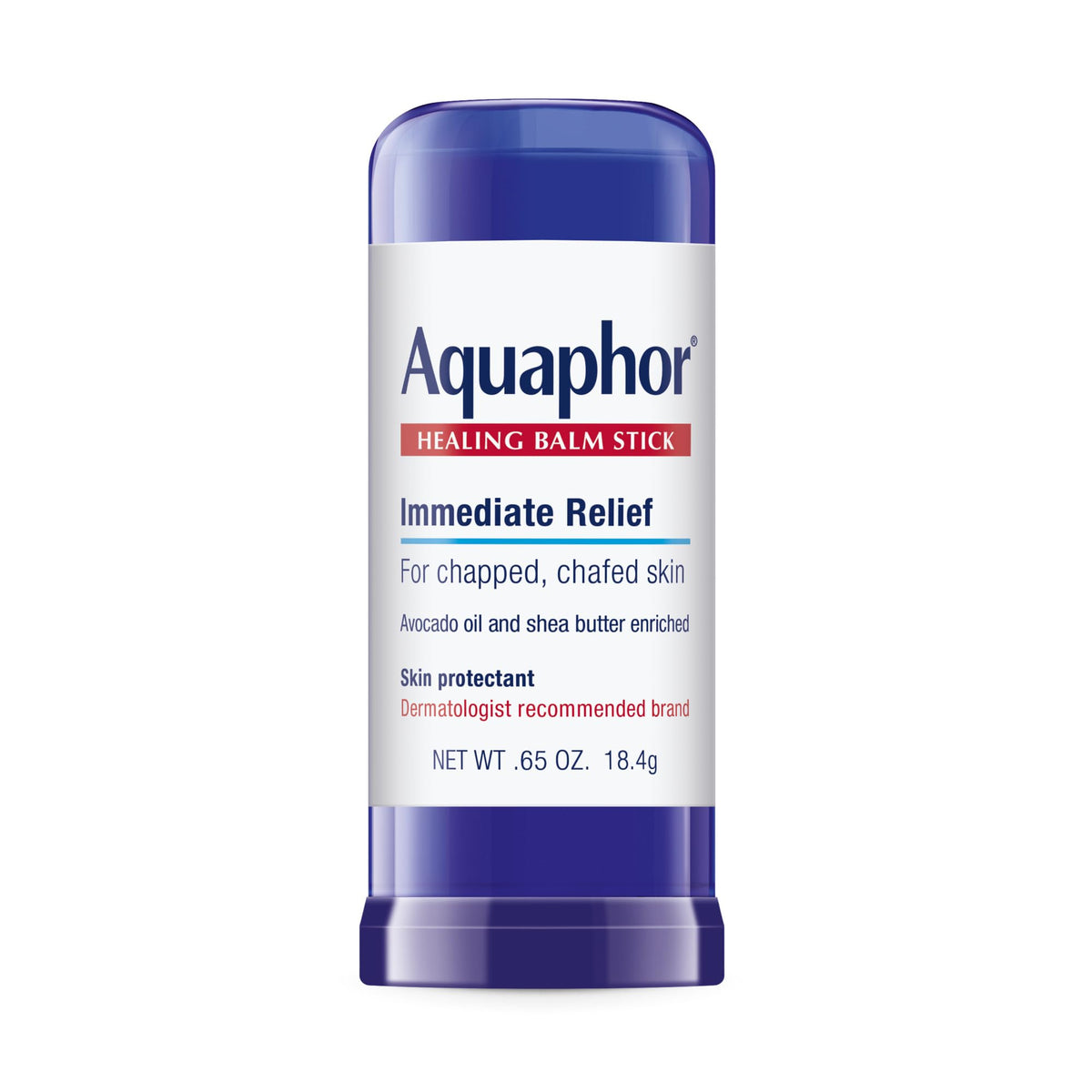 Aquaphor Healing Balm Stick - Skin Protectant With Avocado Oil & Shea Butter, 0.65 Oz