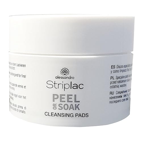 alessandro Striplac Cleansing Pads - 50 Vegan, Cruelty-Free Pads for Lasting Polish & Residue Removal