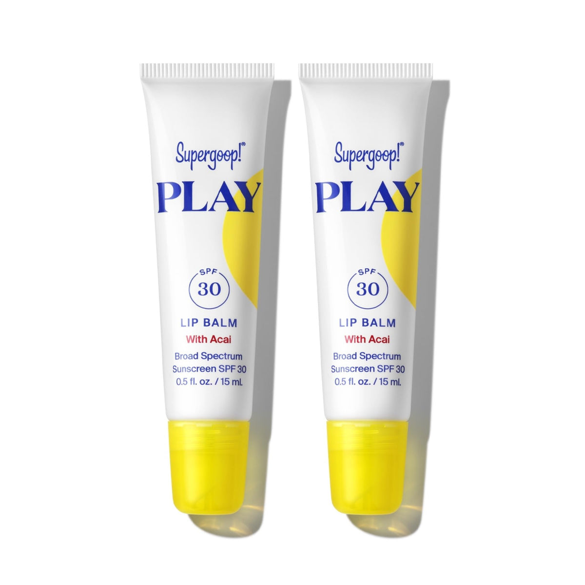 Supergoop! Play Lip Balm With Acai - Spf 30 Sunscreen, Hydrating, Pack Of 2, 0.