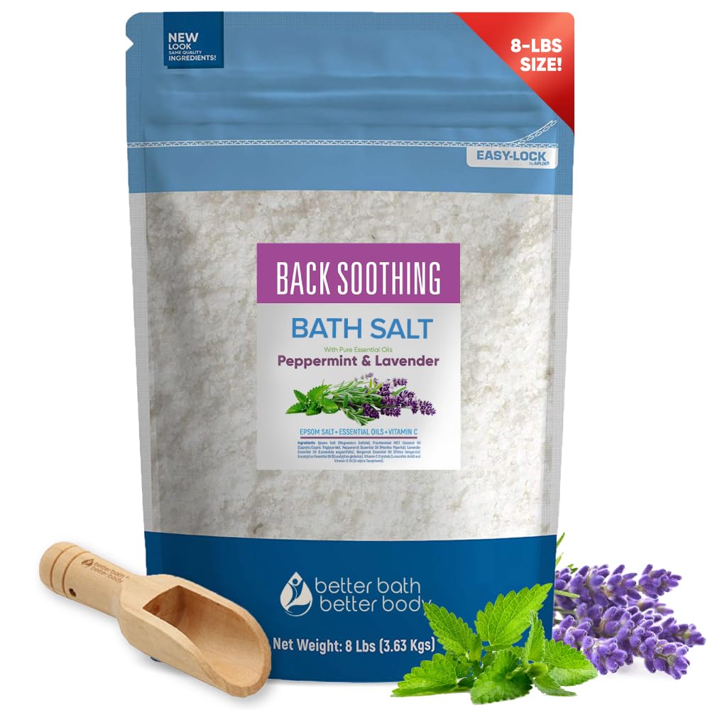 Better Bath Better Body Epsom Salt Bath Soak With Peppermint, Lavender & Vitamin C - 8 Lbs