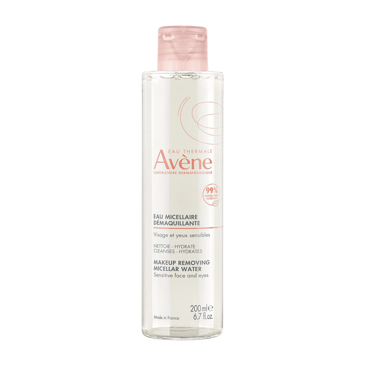 Avène Micellar Lotion Cleansing Water - Soap-Free 3-In-1 Cleanser & Makeup Remover, 6.7 Fl