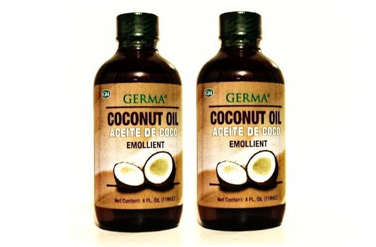 Germa 2Pk Coconut Oil 4Oz - Emollient For Hair, Nail & Skin Care